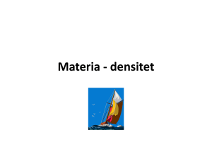 Materia - densitet