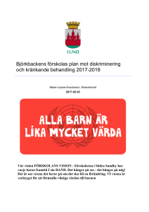 Björkbackens förskolas plan mot diskriminering