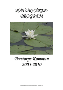 NATURVÅRDS- PROGRAM Perstorps Kommun 2005-2010