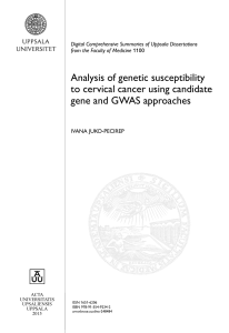 Analysis of genetic susceptibility to cervical cancer