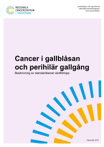 Vårdförlopp för cancer i gallblåsan och perihilär gallgång