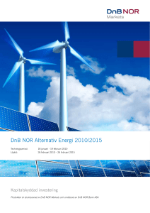 DnB NOR Alternativ Energi 2010/2015