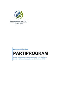 partiprogram - Medborgerlig Samling