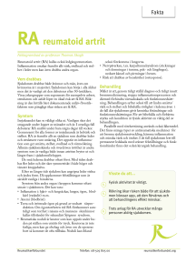 RA reumatoid artrit