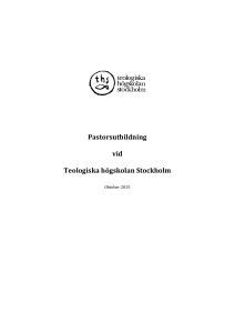 Pastorsutbildning vid Teologiska högskolan Stockholm