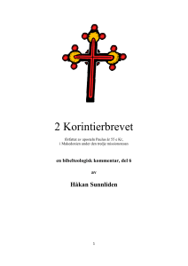 2 Korintierbrevet - Värnamo Pastorat