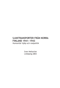 Sjuktransporter i norra Finland 1941–1943
