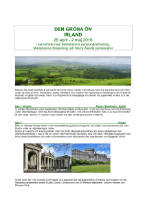 Irland den gröna ön 26 april-2 maj 2016