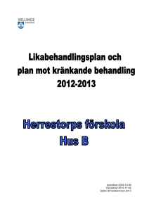 12. Utvärdering av likabehandlingsplan och plan mot kränkande