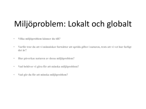 Miljöproblem: Lokal och globalt