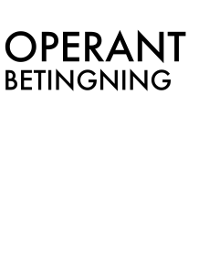 operant betingning