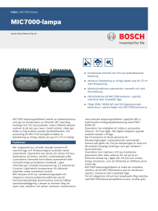 MIC7000-lampa - Bosch Security Systems
