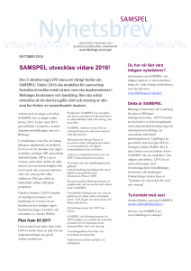 SAMSPEL utvecklas vidare 2016!