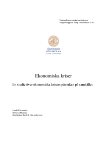 Ekonomiska kriser - Lund University Publications