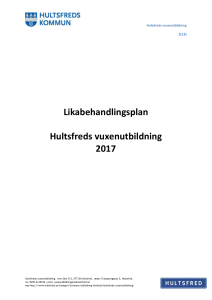 Vision och målbild Vuxenutbildningen 2017/2018