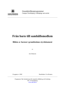 Från barn till samhällsmedlem