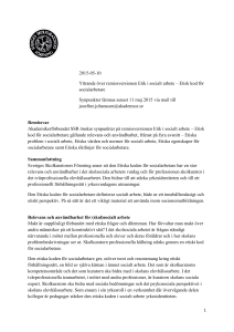 Etisk kod för socialarbetare - Sveriges Skolkuratorers Förening