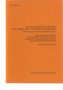 Geomorfologiska kartbladen 26F NASAFJÄLL och 26G