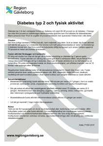 Diabetes typ 2 och fysisk aktivitet