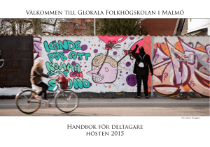 Välkommen till Glokala Folkhögskolan i Malmö Handbok för