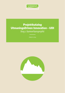 Projektkatalog UtmaningsDriven Innovation - UDI