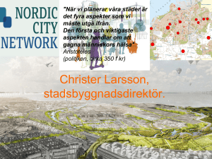 Hållbar stadsutveckling Chrsiter Larsson