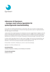 – Sveriges mest erfarna ögonklinik för synkorrigerande