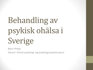 Behandling av psykisk ohälsa i Sverige