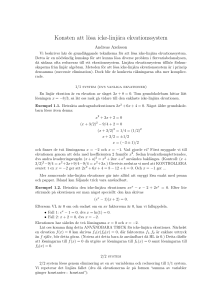 Konsten att lösa icke-linjära ekvationssystem