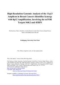 High-Resolution Genomic Analysis of the 11q13
