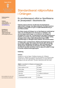 Standardiserat nätprovfiske i Orlången