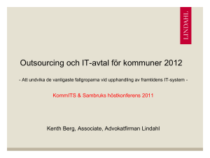Outsourcing och IT-avtal för kommuner 2012
