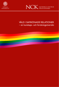 NCK-rapport. Våld i samkönade relationer