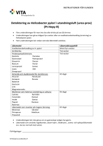 Detektering av Helicobacter pylori i utandningsluft (urea