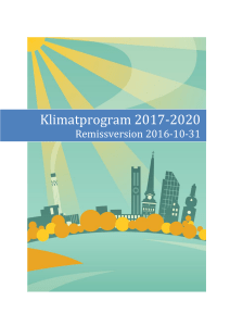 Klimatprogram 2017-2020