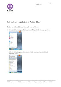 Instruktioner - Installation av Platina Client