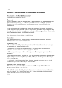Instruktion för kontaktpersoner - Miljösamverkan Västra Götaland