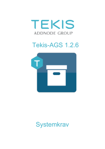 Tekis-AGS 1.2.6 Systemkrav