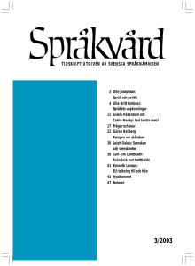 tidskrift utgiven av svenska språknämnden