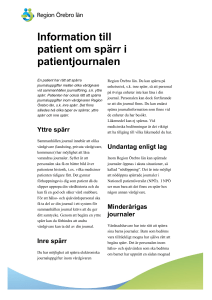 Information till patient om spärr i patientjournal