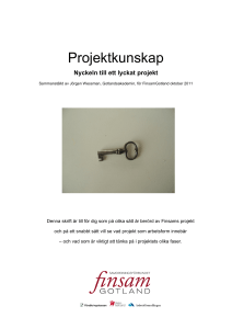 Projektkunskap - Finsam Gotland