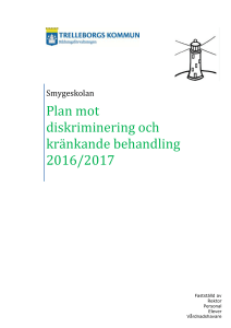 Plan mot diskriminering och kränkande behandling 2016/2017