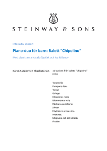 Piano-duo för barn: Balett ”Chipolino”