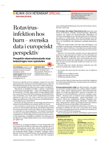 Rotavirus- infektion hos barn – svenska data i