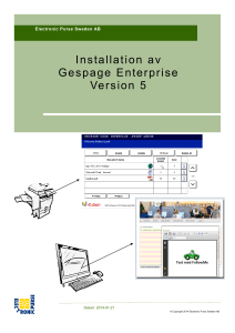 Installation av Gespage Enterprise Version 5