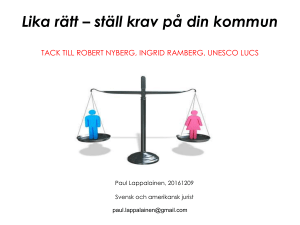 Structural discrimination in Sweden Paul Lappalainen, Senior Legal
