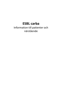 ESBL- bildande bakterier arbetsdokument