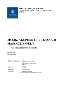musik, akupunktur, tens och massage effekt