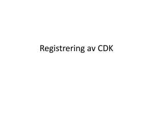 Registrering av CDK