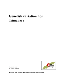 Genetisk variation hos Tåmeharr